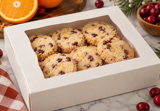 Festive Cranberry Orange Cookie Box