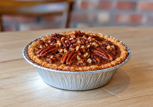 Glossy Pecan Caramel Tart in Foil Pan