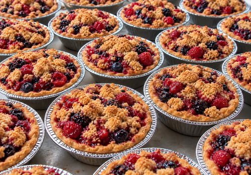 Mini Mixed Berry Crumble Tarts