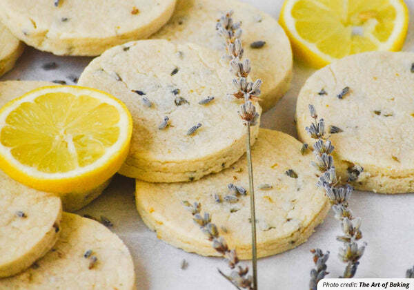 lavender shortbread cookie